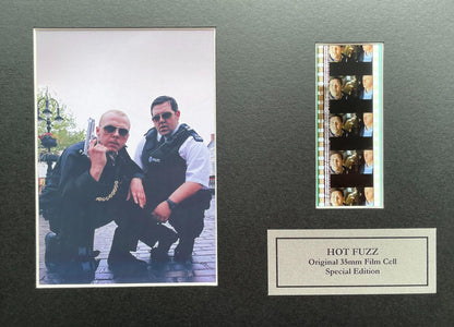 HOT FUZZ (Simon Pegg) Original 35mm Film Cells set in Quality Wood Frame + COA