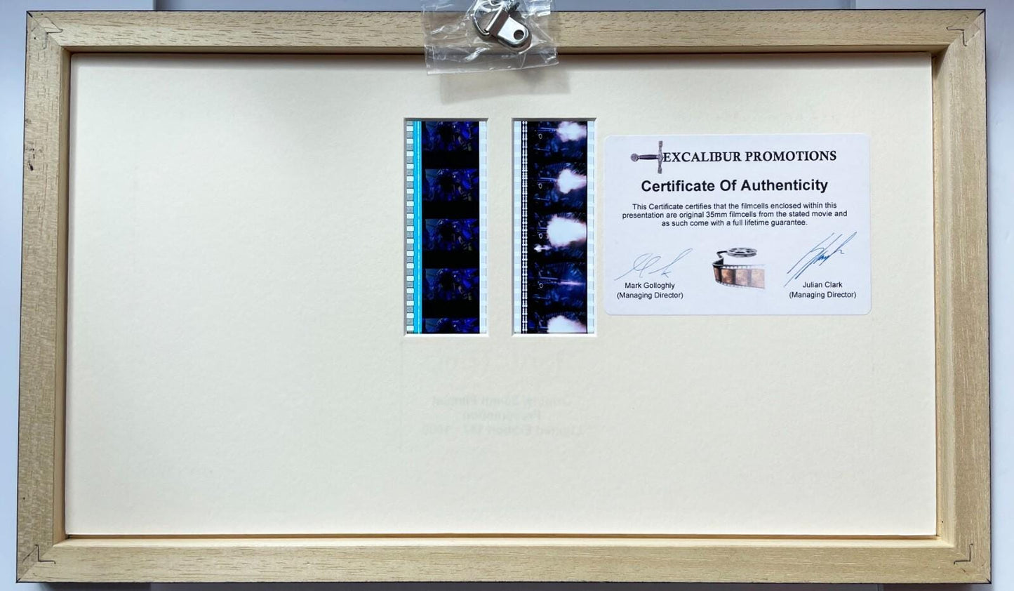 PREDATOR 1 & 2 Original 35mm Film Cells set within Quality Wood Frame + COA