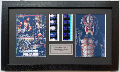 PREDATOR 1 & 2 Original 35mm Film Cells set within Quality Wood Frame + COA