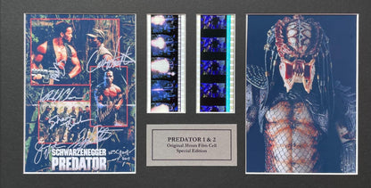PREDATOR 1 & 2 Original 35mm Film Cells set within Quality Wood Frame + COA