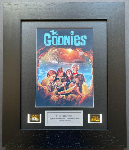 THE GOONIES Original 35mm Film Cells set within Quality Wood Frame + COA
