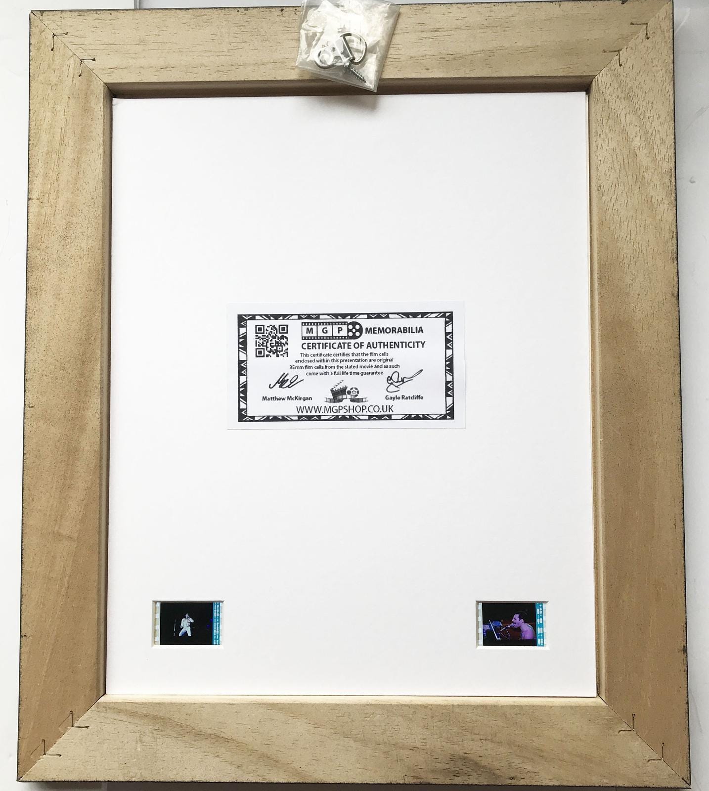 Queen FREDDIE MERCURY Original 35mm Film Cells set within Quality Wood Frame