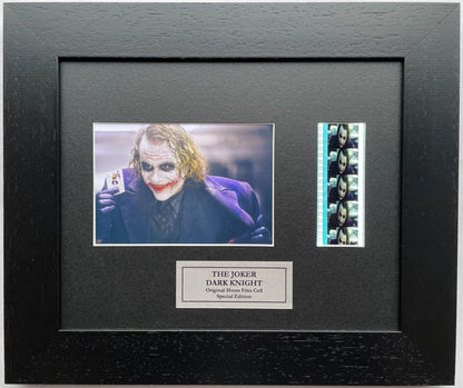 THE JOKER Dark Knight Original 35mm Film Cells set in Quality Wood Frame + COA