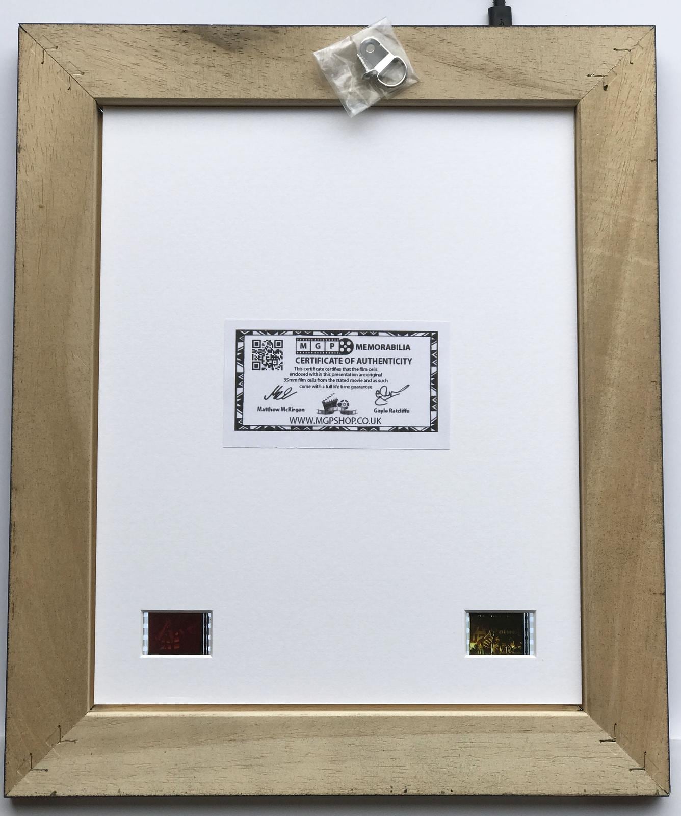 BOB MARLEY Original 35mm Film Cells set within Quality Wood Frame + COA