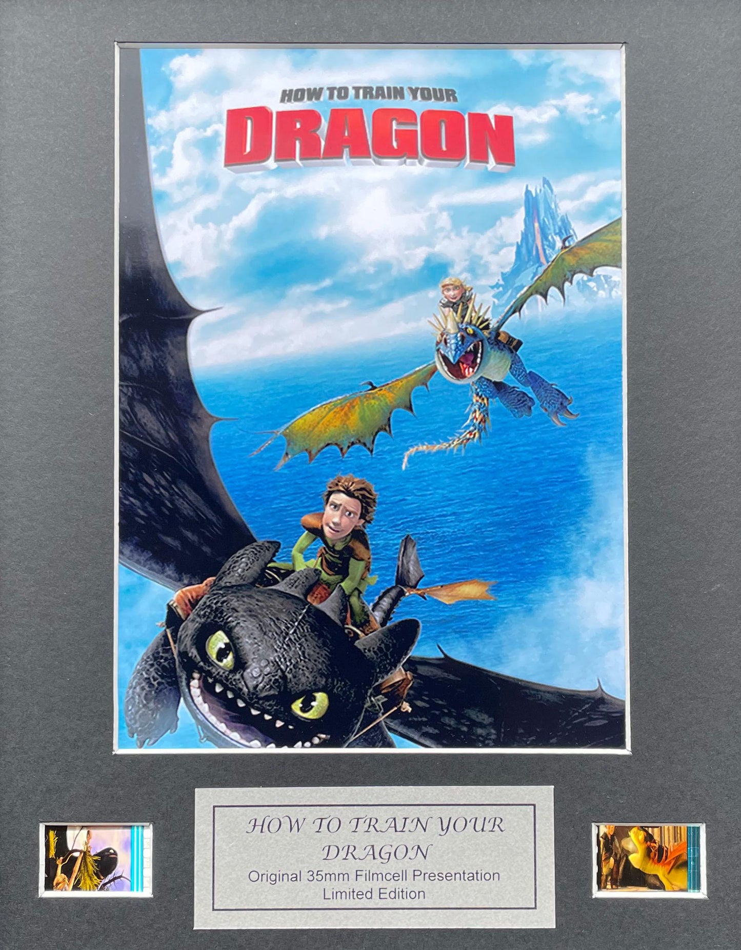 HOW To TRAIN Your DRAGON Original 35mm Film Cells set within Quality Wood Frame