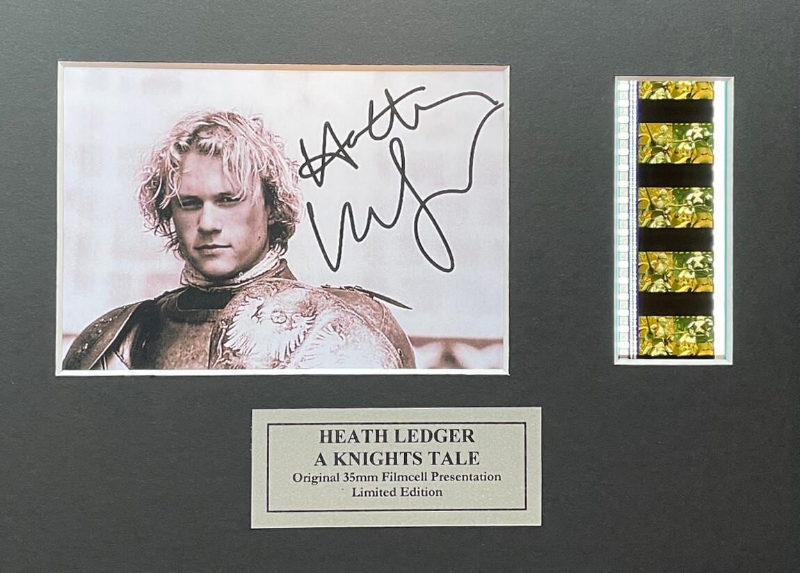 A Knights Tale HEATH LEDGER Original 35mm Film Cells set in Quality Wood Frame