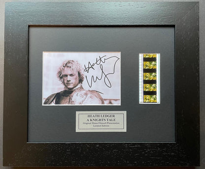 A Knights Tale HEATH LEDGER Original 35mm Film Cells set in Quality Wood Frame
