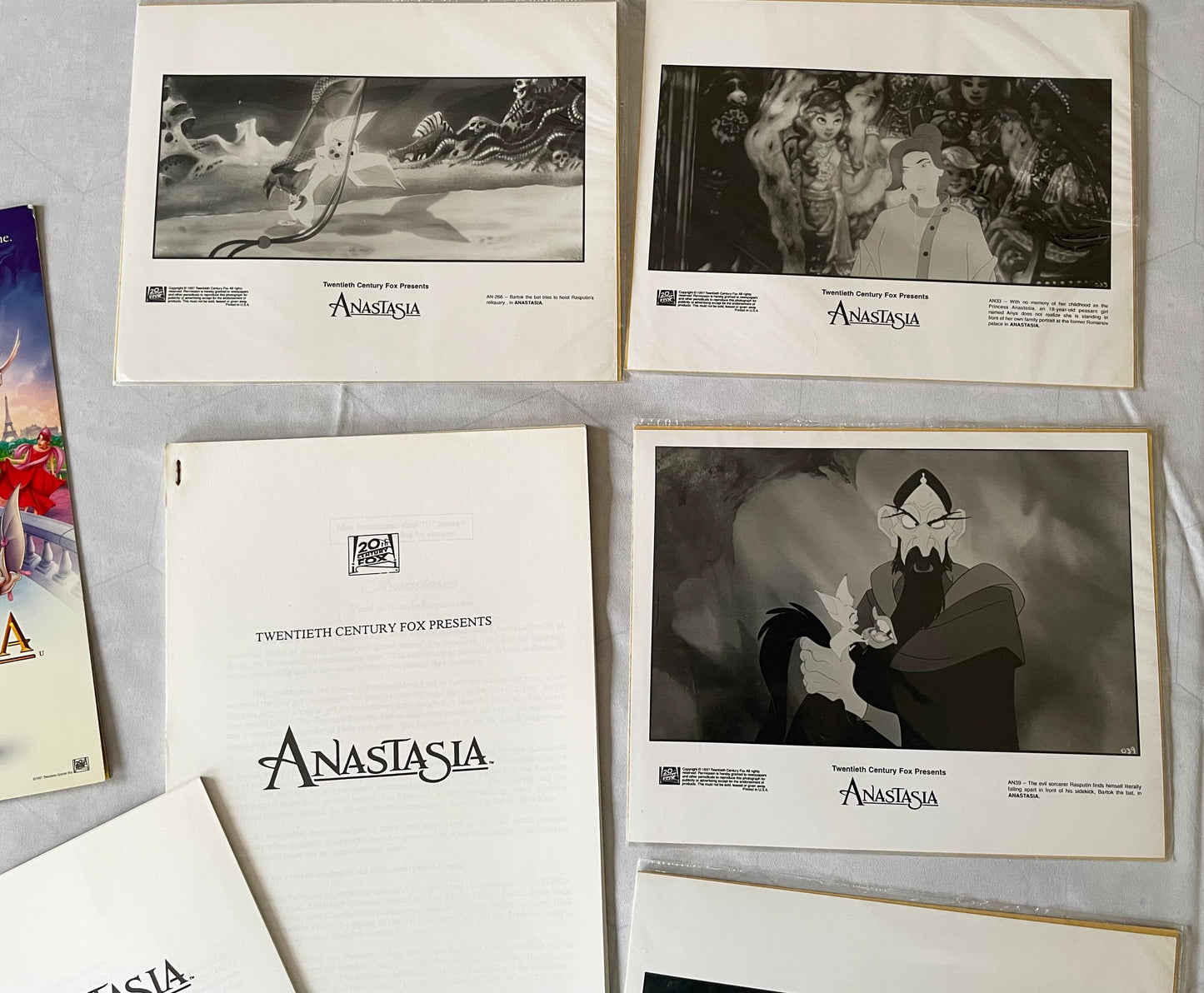 ANASTASIA 1997 Original Press Pack with 4 x Black & White Stills (Free Postage)