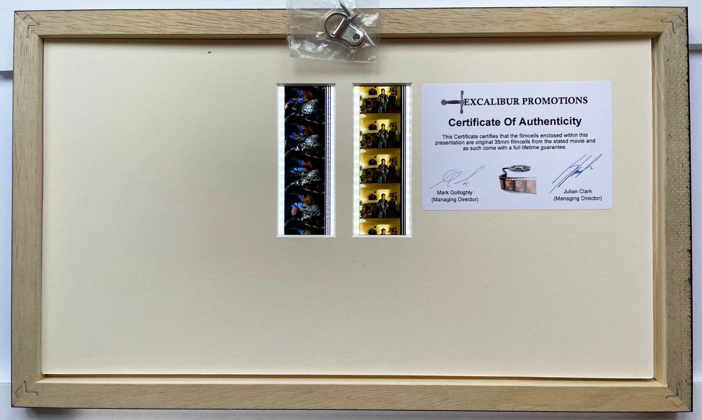 BACK To The FUTURE 1 & 2 Original 35mm Film Cells set in Quality Wood Frame + COA
