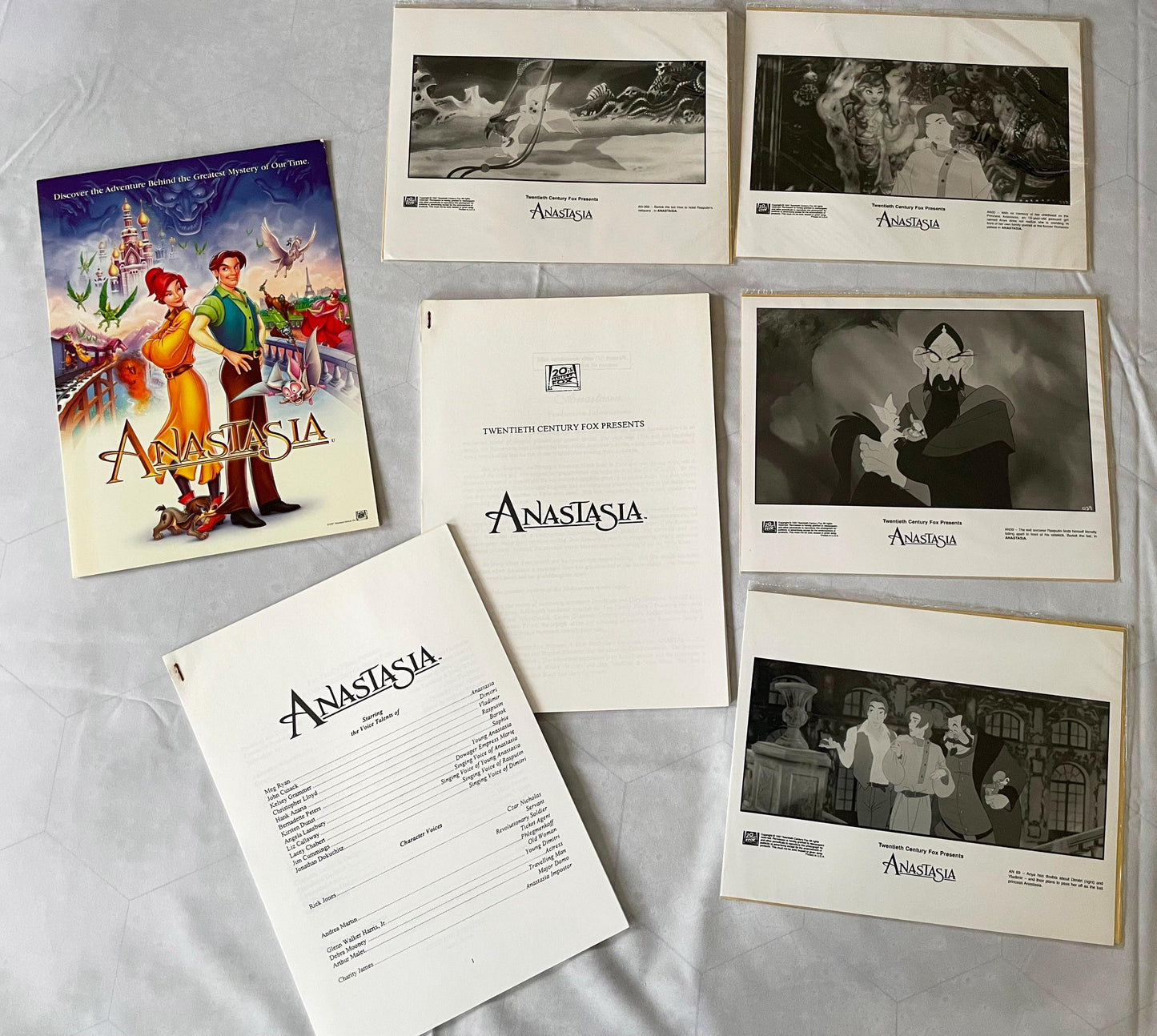 ANASTASIA 1997 Original Press Pack with 4 x Black & White Stills (Free Postage)