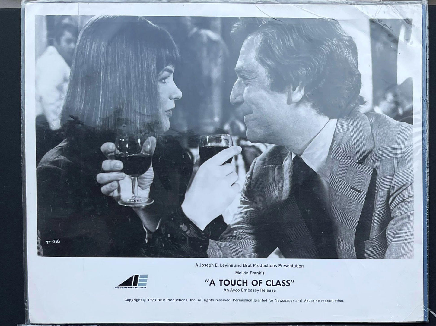 A Touch of Class 1973 Movie Stills (Set of 4) Black & White Cinema Memorabilia