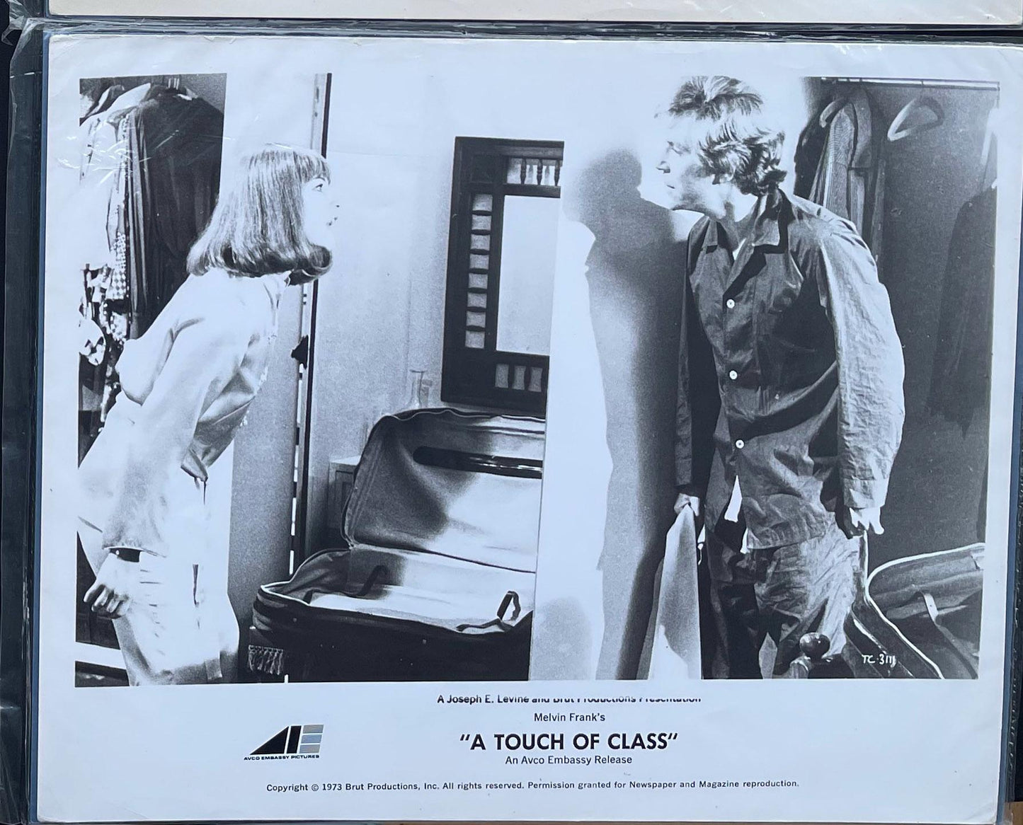 A Touch of Class 1973 Movie Stills (Set of 4) Black & White Cinema Memorabilia