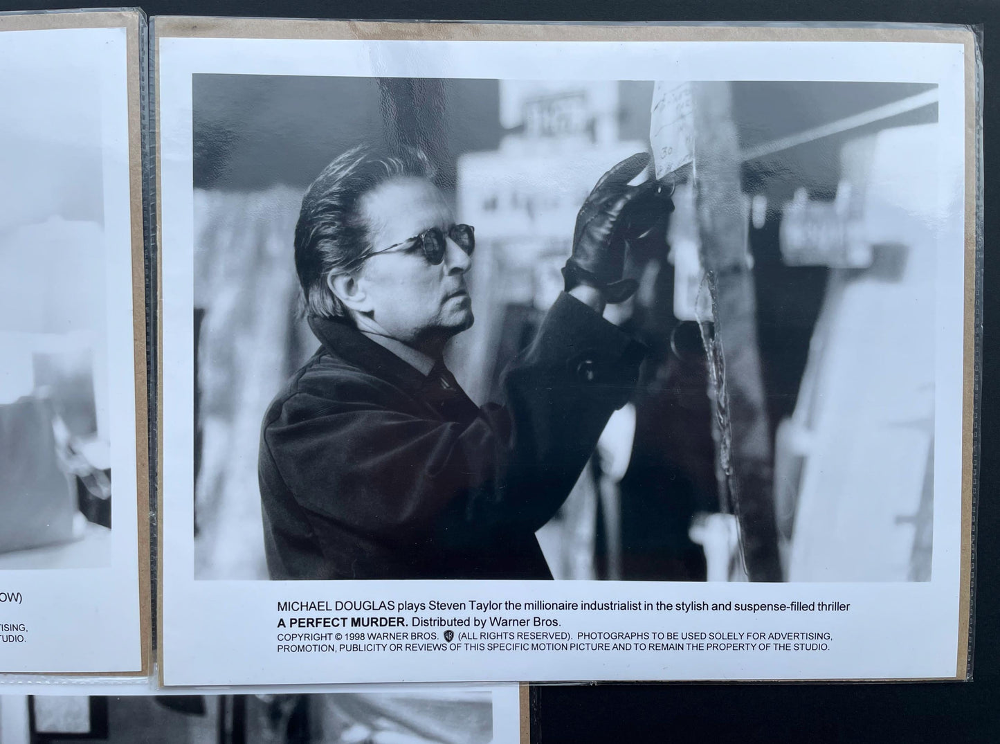 A PERFECT MURDER (1988) Original Black & White Stills x 3 + Free Shipping UK