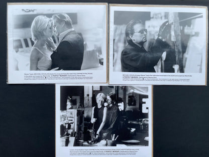 A PERFECT MURDER (1988) Original Black & White Stills x 3 + Free Shipping UK