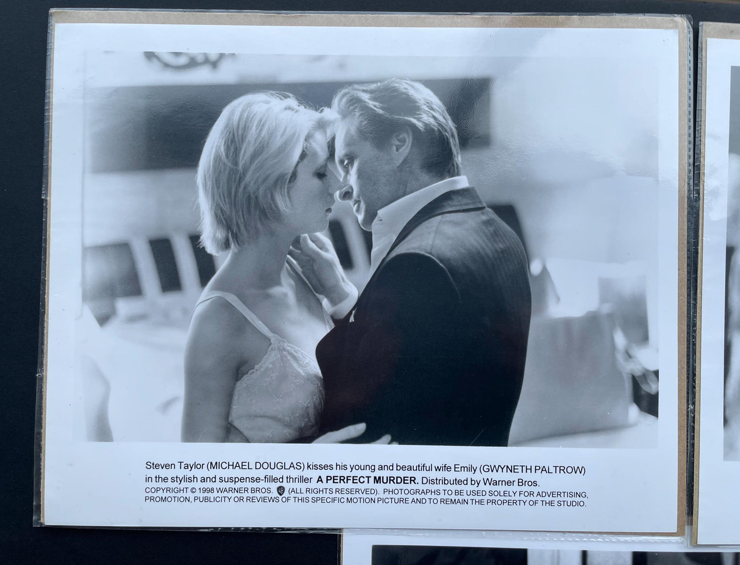 A PERFECT MURDER (1988) Original Black & White Stills x 3 + Free Shipping UK