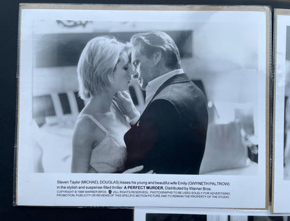 A PERFECT MURDER (1988) Original Black & White Stills x 3 + Free Shipping UK