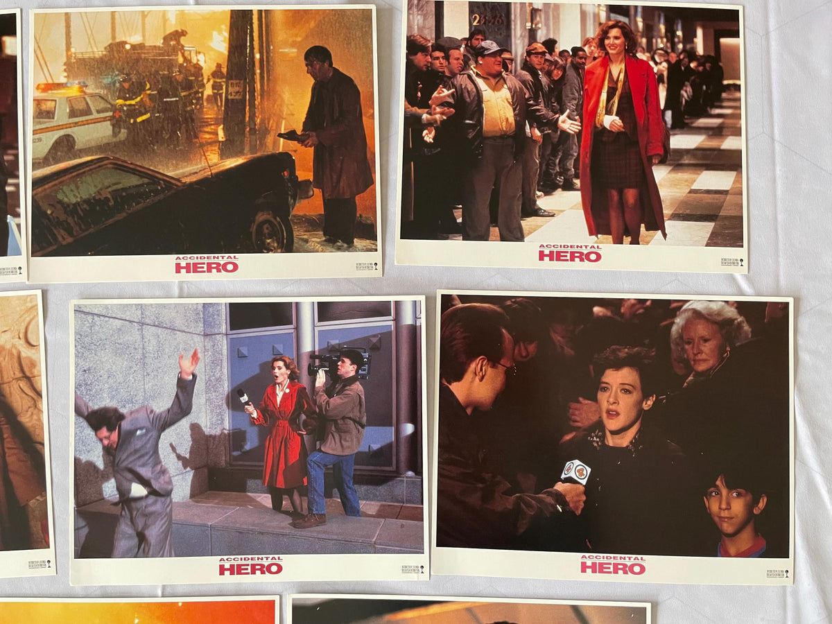 ACCIDENTAL HERO (1993) Original Lobby Cards x 8