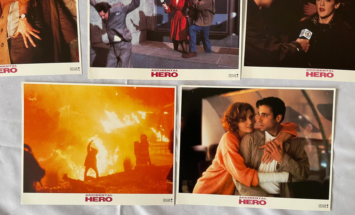 ACCIDENTAL HERO (1993) Original Lobby Cards x 8