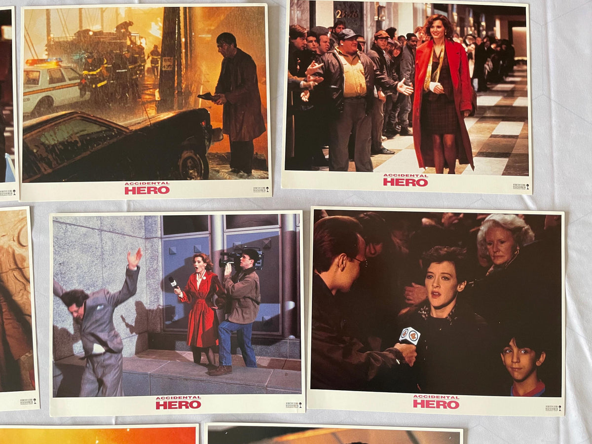 ACCIDENTAL HERO (1993) Original Lobby Cards x 8
