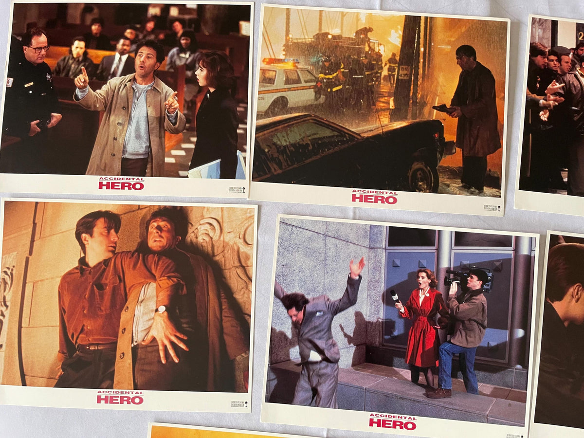ACCIDENTAL HERO (1993) Original Lobby Cards x 8