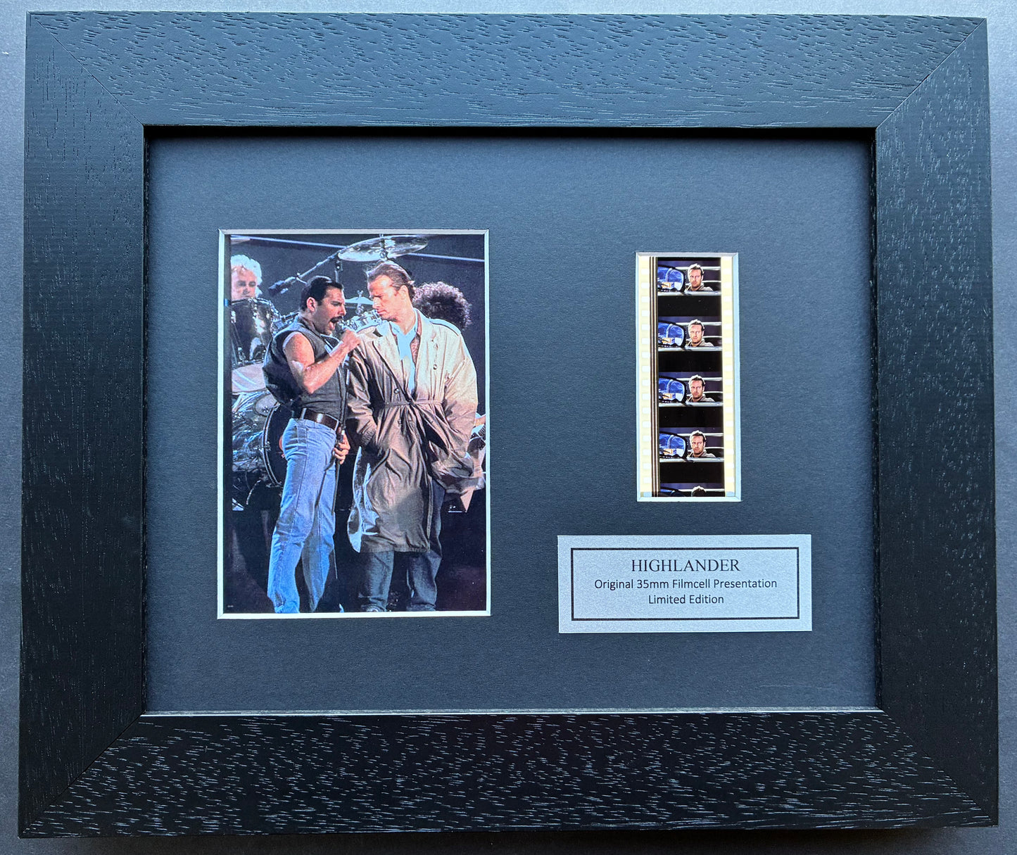 HIGHLANDER 1986 Original 35mm Film Cells set within Quality Wood Frame + COA