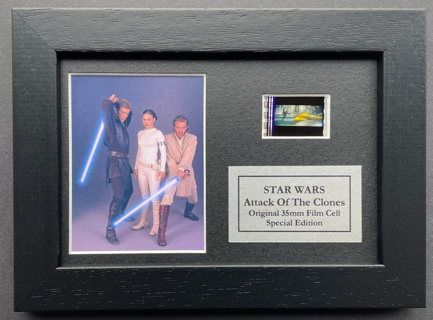 Handmade display inc original Mini 35mm film cells for a STAR WARS Ep II fan v1