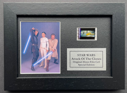 Handmade display inc original Mini 35mm film cells for a STAR WARS Ep II fan v1