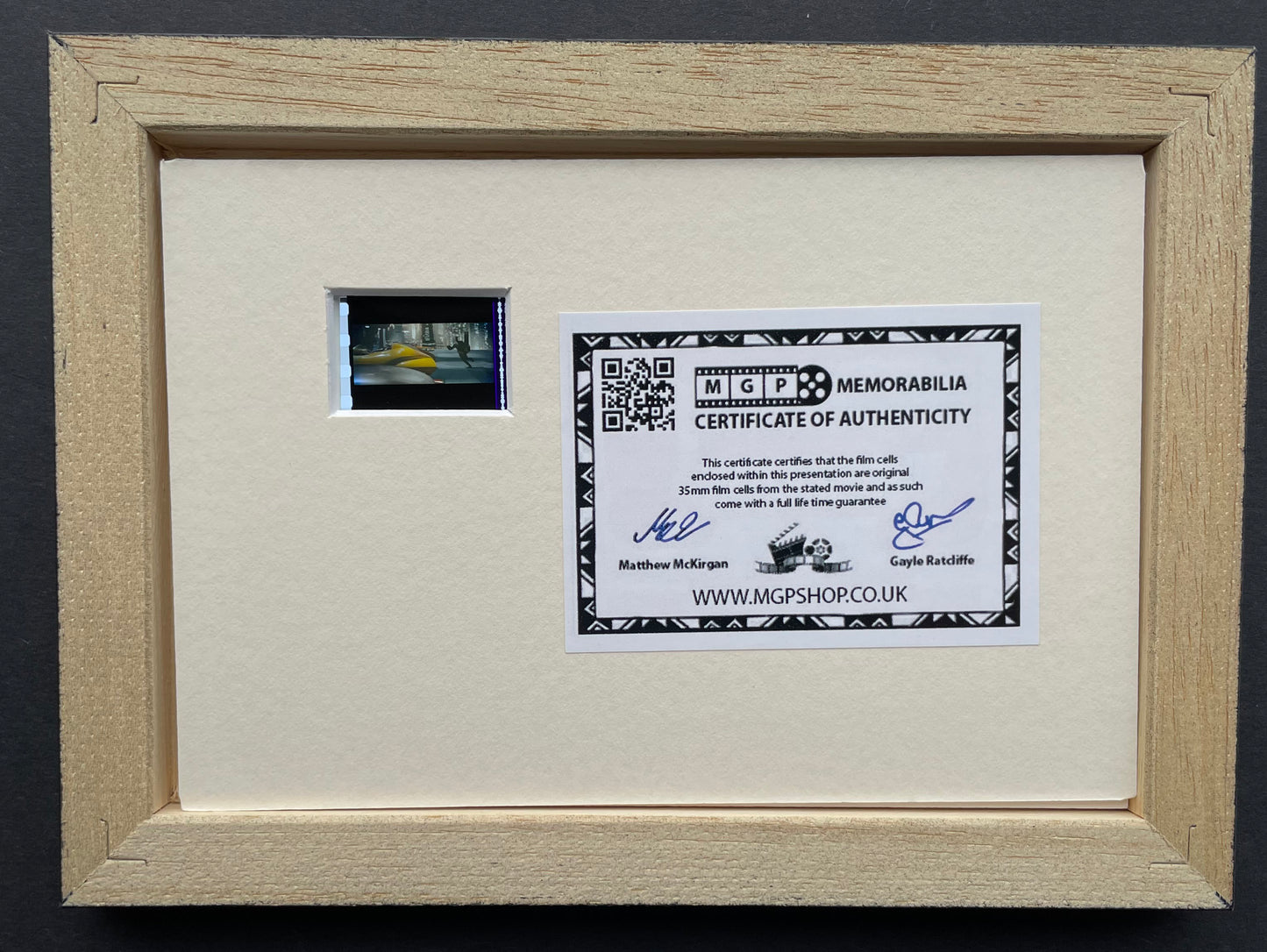 Handmade display inc original Mini 35mm film cells for a STAR WARS Ep II fan v1