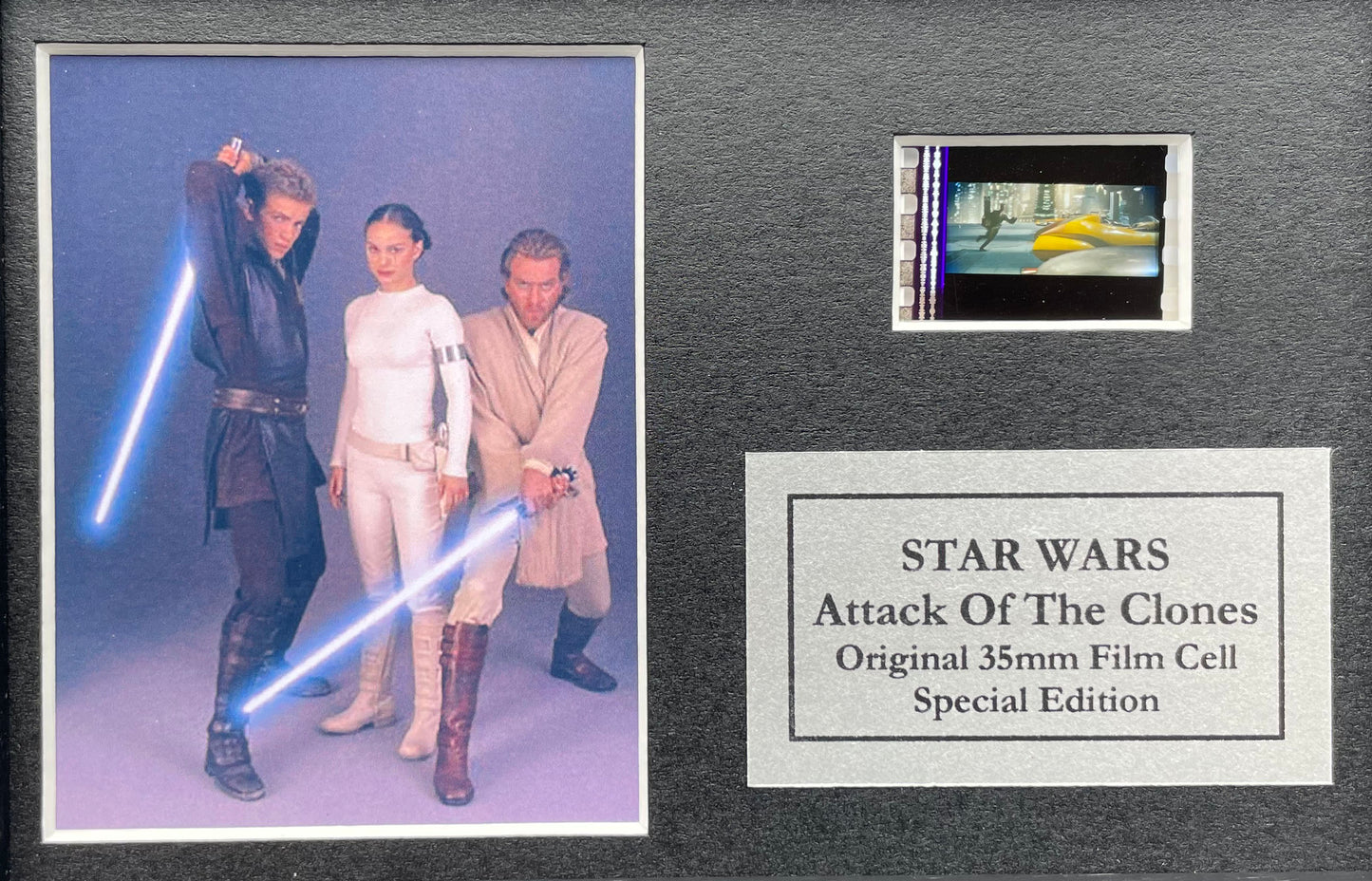 Handmade display inc original Mini 35mm film cells for a STAR WARS Ep II fan v1