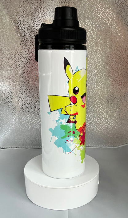 Pokemon Style 850ml Sports Water Bottle with Screw Top Smart Lid