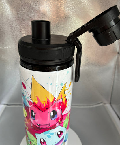 Pokemon Style 850ml Sports Water Bottle with Screw Top Smart Lid
