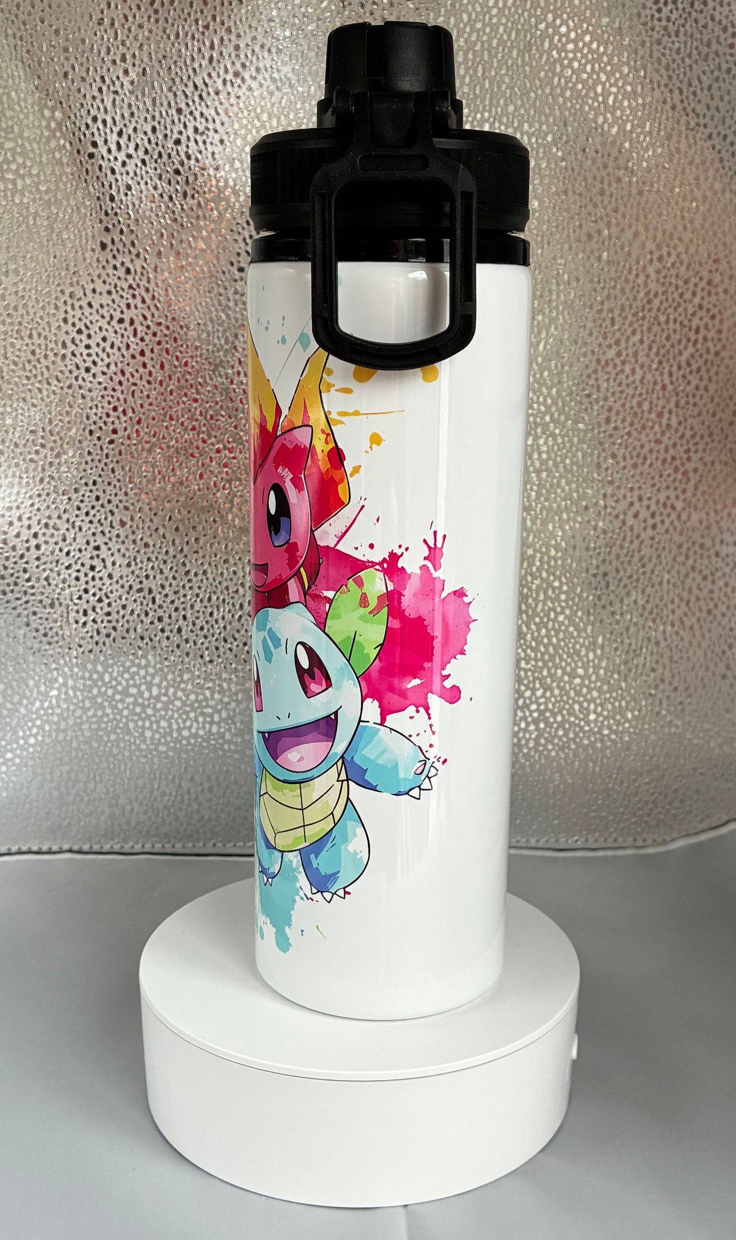 Pokemon Style 850ml Sports Water Bottle with Screw Top Smart Lid