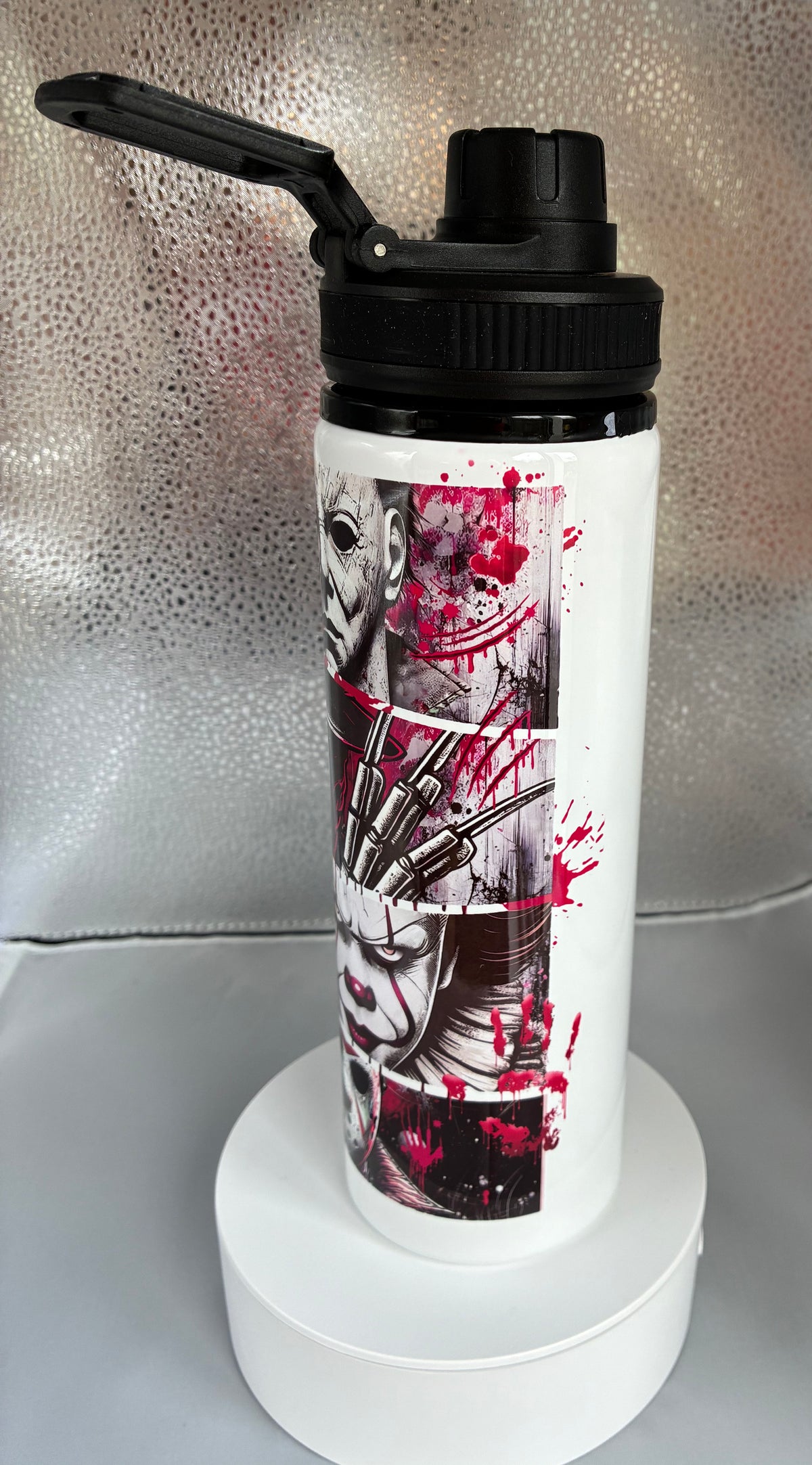 Horror characters Style 850ml Sports Water Bottle with Screw Top Smart Lid