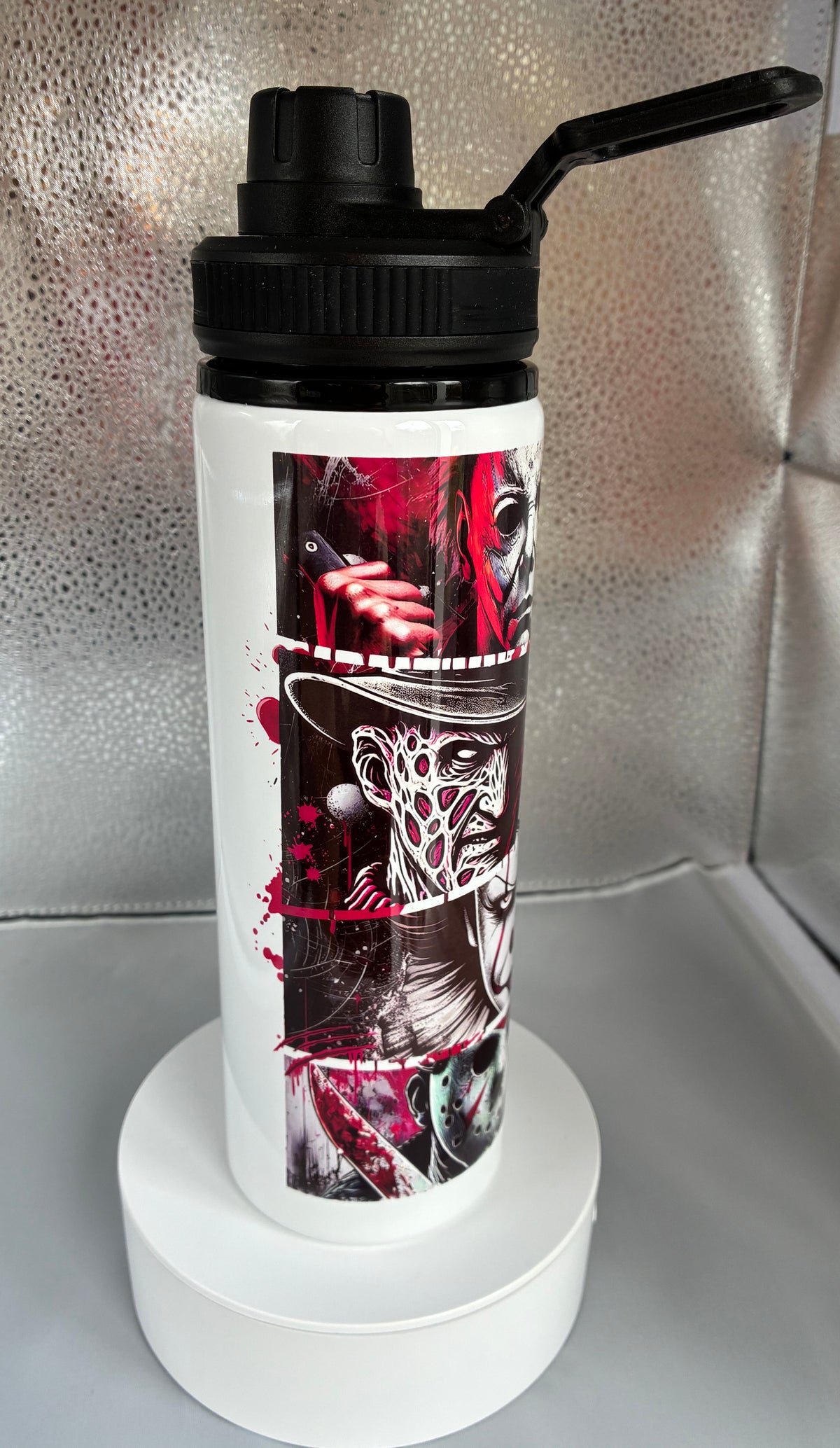 Horror characters Style 850ml Sports Water Bottle with Screw Top Smart Lid