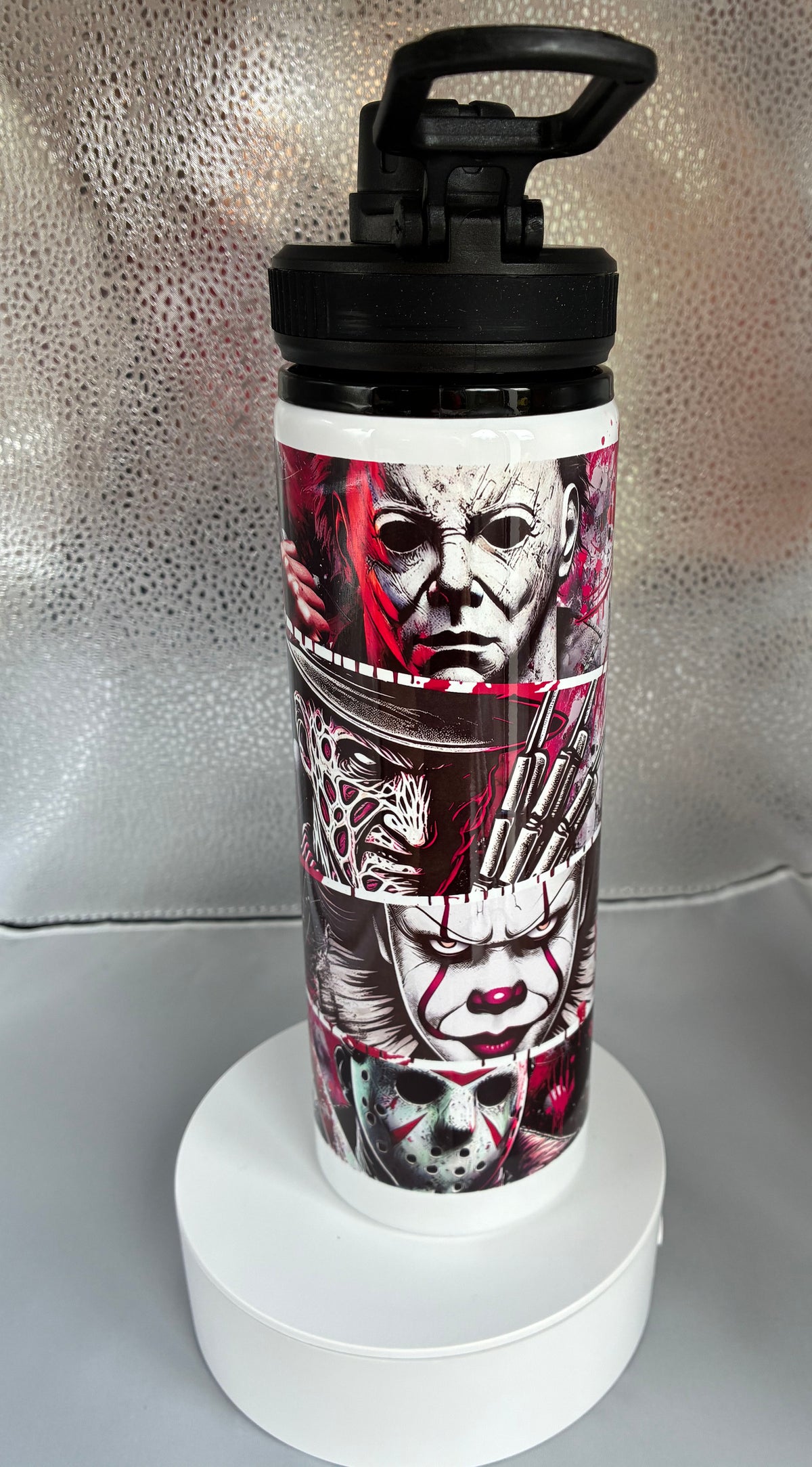 Horror characters Style 850ml Sports Water Bottle with Screw Top Smart Lid