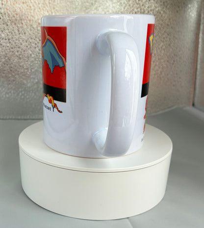 Pokemon Charmander, Charmeleon, Charizard & Mega Charizard 11oz Coffee Mug