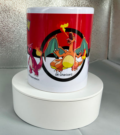 Pokemon Charmander, Charmeleon, Charizard & Mega Charizard 11oz Coffee Mug