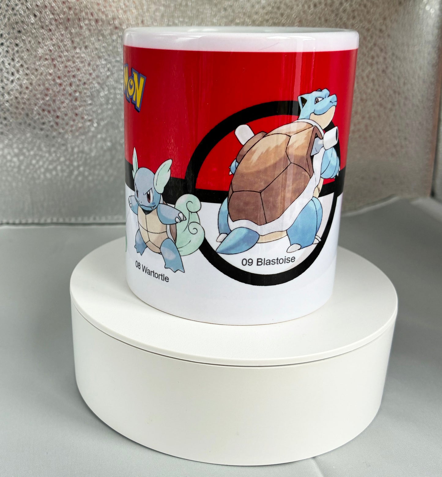 Pokemon Squirtle, Wartortle, Blastoise & Mega Blastoise 11oz Coffee Mug
