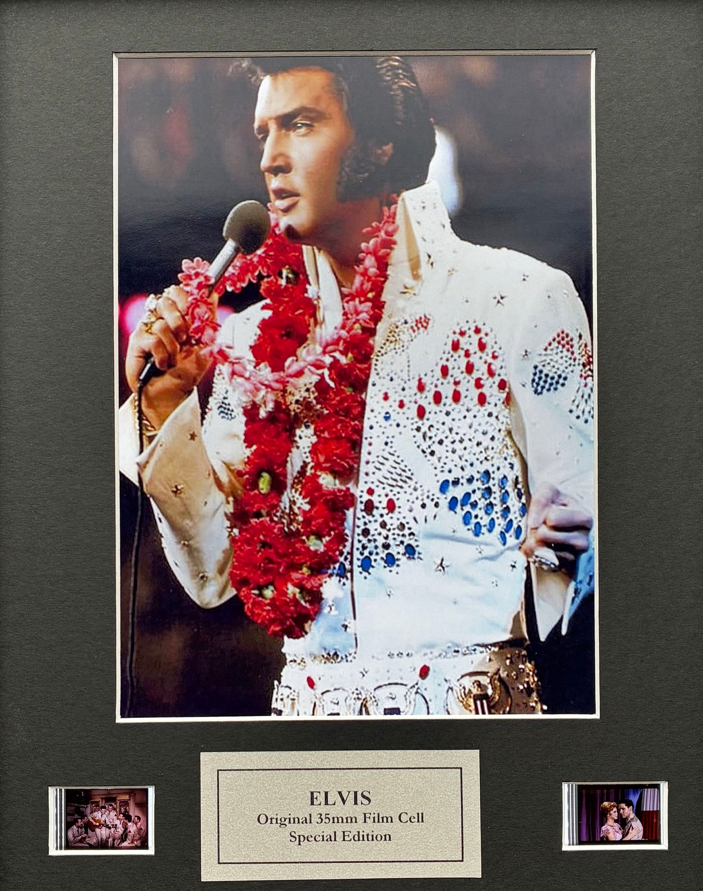 ELVIS PRESLEY Original 35mm Film Cells set within Quality Wood Frame + COA