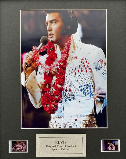 ELVIS PRESLEY Original 35mm Film Cells set within Quality Wood Frame + COA