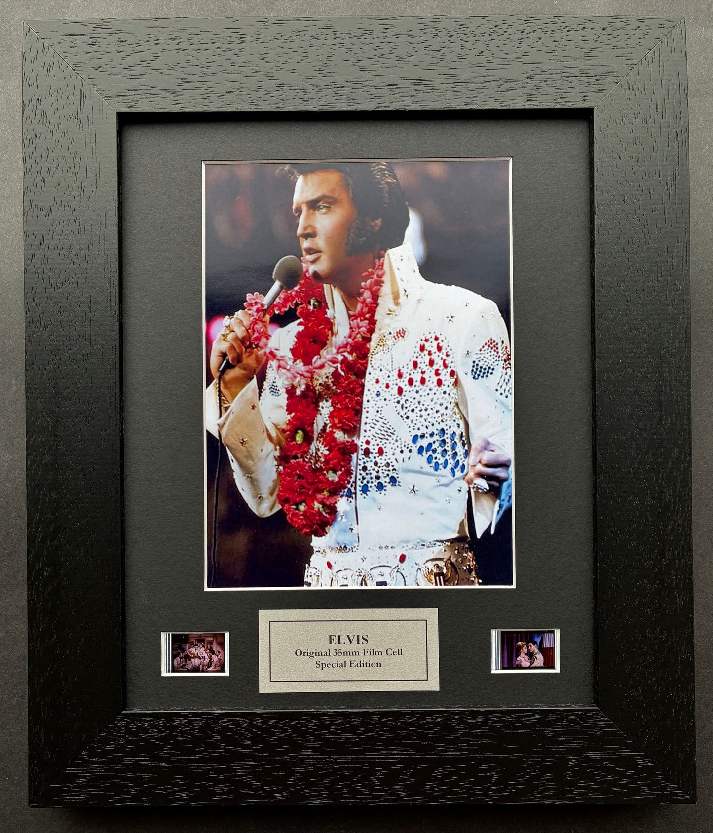 ELVIS PRESLEY Original 35mm Film Cells set within Quality Wood Frame + COA