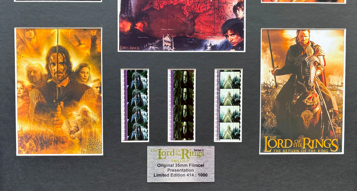 Lord of The Rings Original Trilogy 35mm Film Cells in Quality Wood Frame + COA