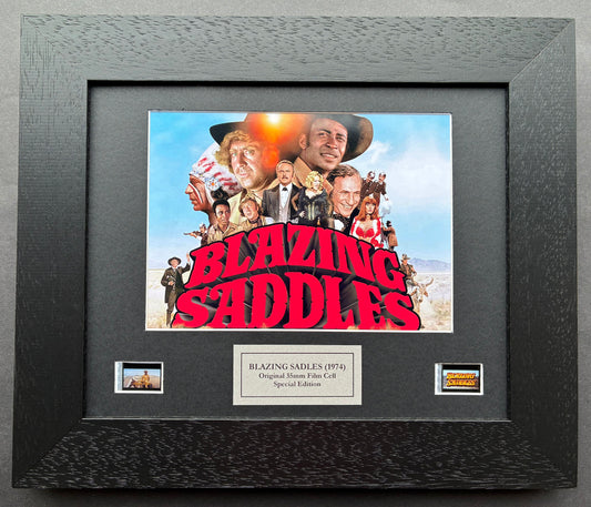 BLAZING SADDLES Original 35mm Film Cells set in Quality Wood Frame + COA