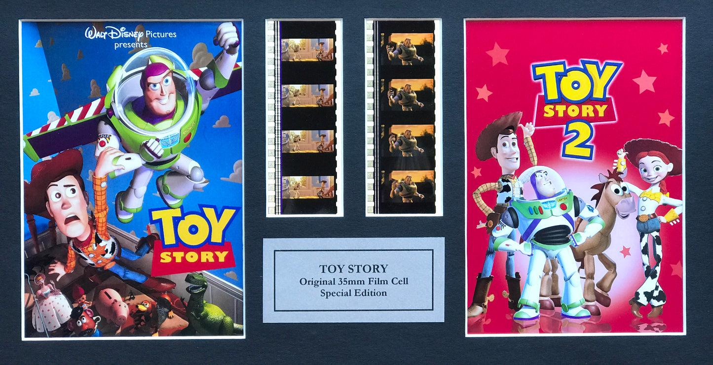 TOY STORY Original Double 35mm Film Cells set in Quality Wood Frame + COA