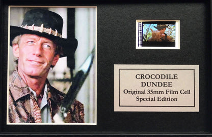 CROCODILE DUNDEE Original Mini 35mm Filmcell set within Quality Wood Frame + COA