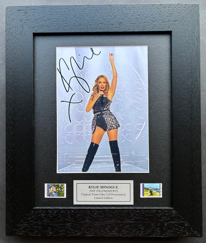 Handmade display featuring original 35mm film cells for a KYLIE MINOGUE fan vSR