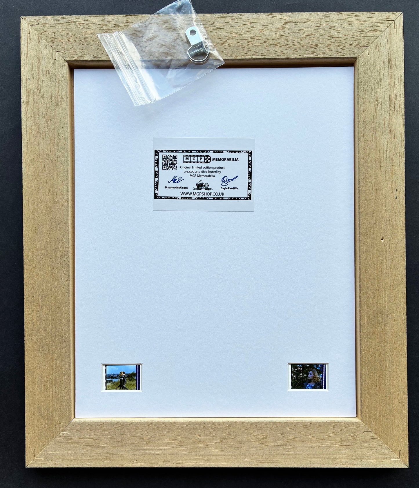 Handmade display featuring original 35mm film cells for a KYLIE MINOGUE fan vSR