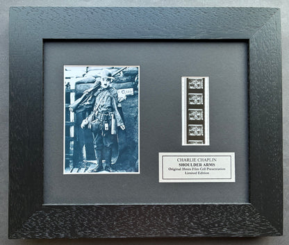 Charlie Chaplin Original 35mm Film Cells set within Quality Wood Frame + COA