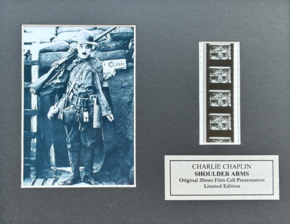Charlie Chaplin Original 35mm Film Cells set within Quality Wood Frame + COA
