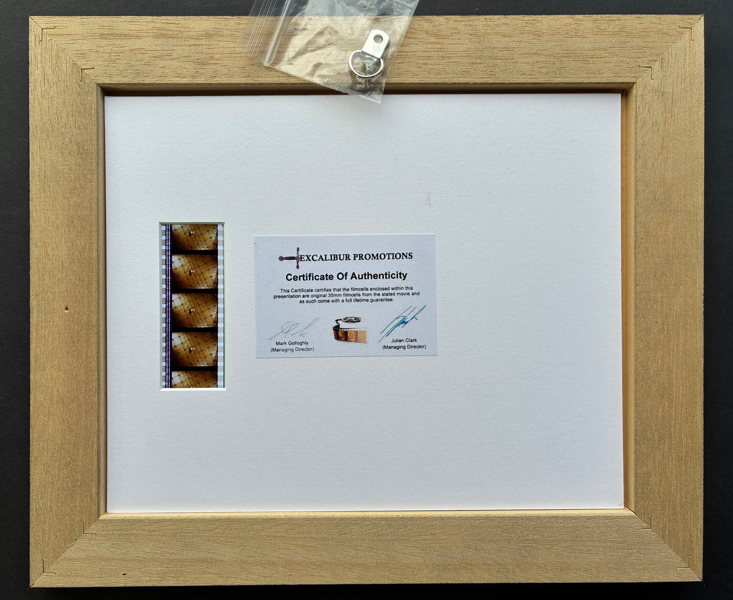 The Da Vinci Code Original 35mm Film Cells set within Quality Wood Frame + COA